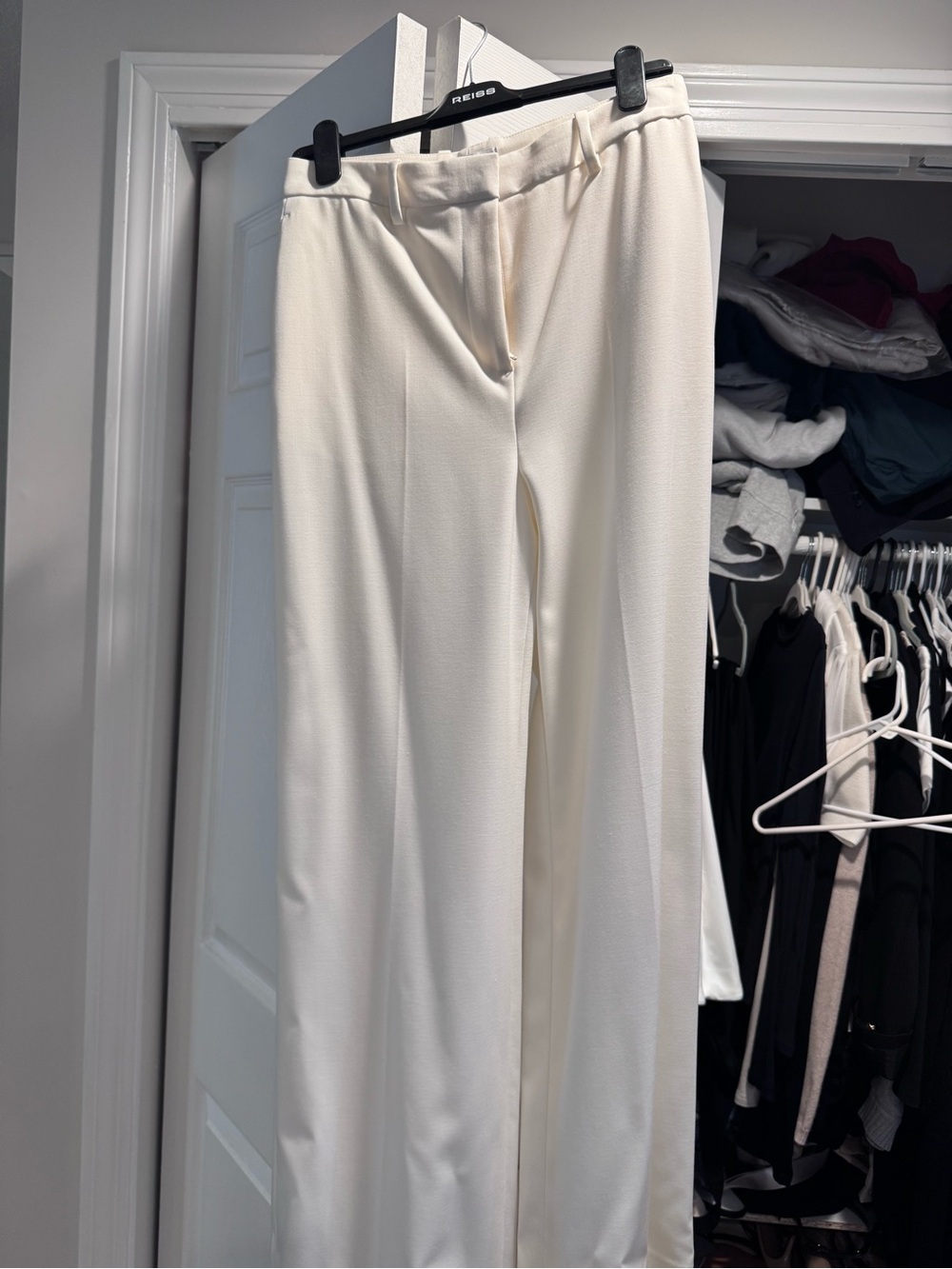 Reid’s Women's Cream Wide-Leg Dress Pants